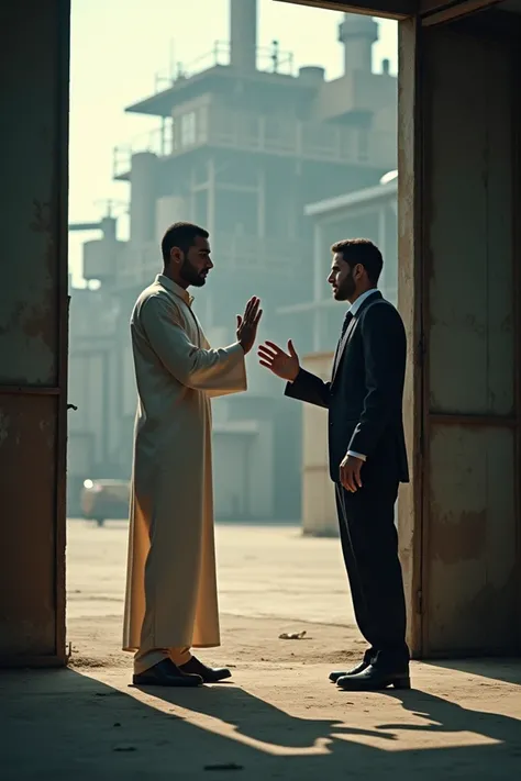 A vary calar ultra hd dynamic image of, A flashback shows the young man greeting the security guard with a respectful "salaam" every morning and evening as he enters and exits the factory.
