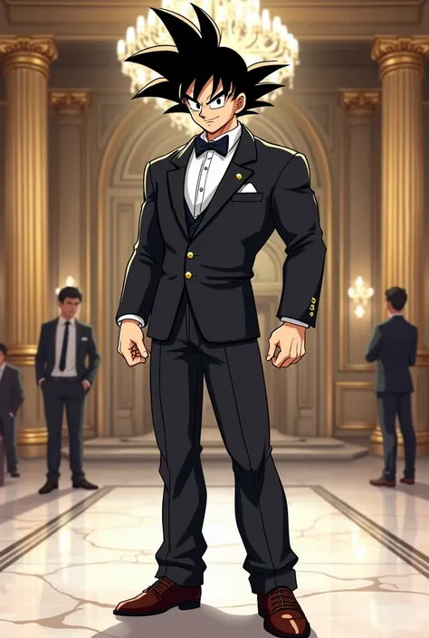 Goku in formal dbs cartoon style costume 