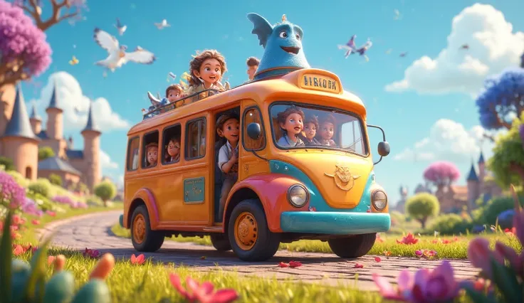 The Magic Travel Bus 

Were going on an adventure, far and wide,
On a magic travel bus, where well take our ride.
Well pack our bags, and grab our favorite toy,
And set off on a journey, to a brand new joy!
