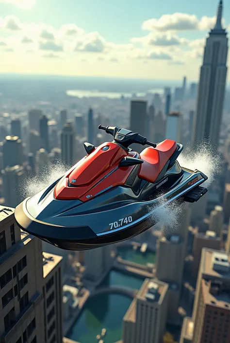 Jet ski on a roof