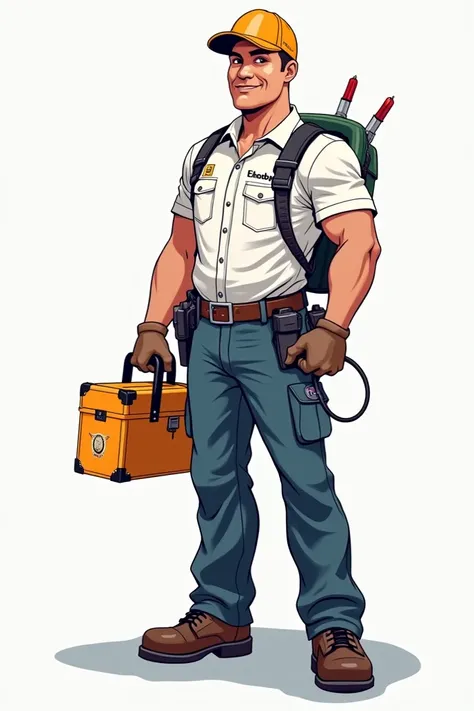 Vector electrician with echoboys name logo