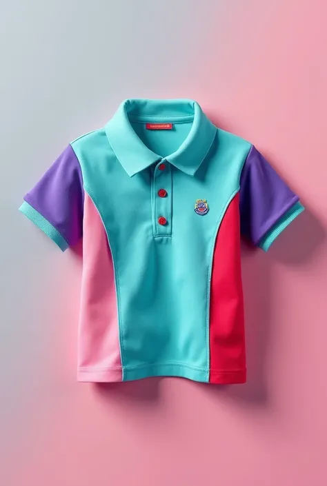 baby turquoise sports polo shirt,purple,pink and red