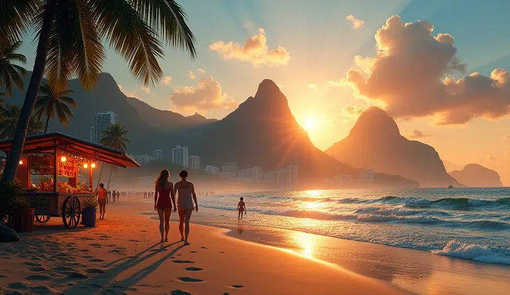 summer night, On a Rio de Janeiro beach 