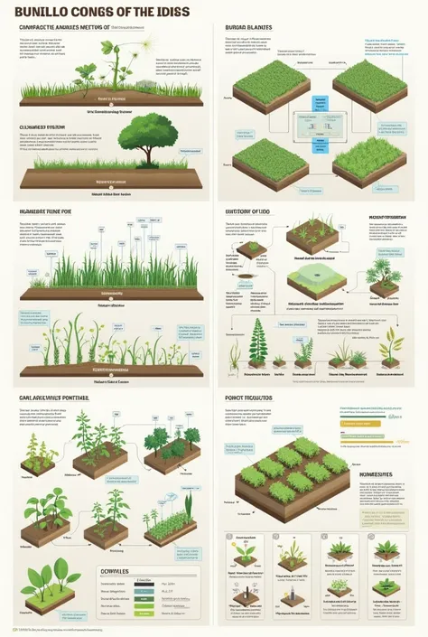 Diagram showing different cultivation methods