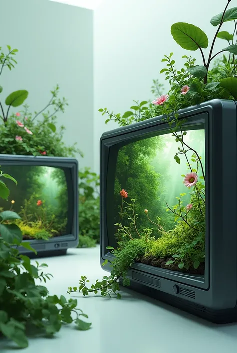 Plants inside some televisions