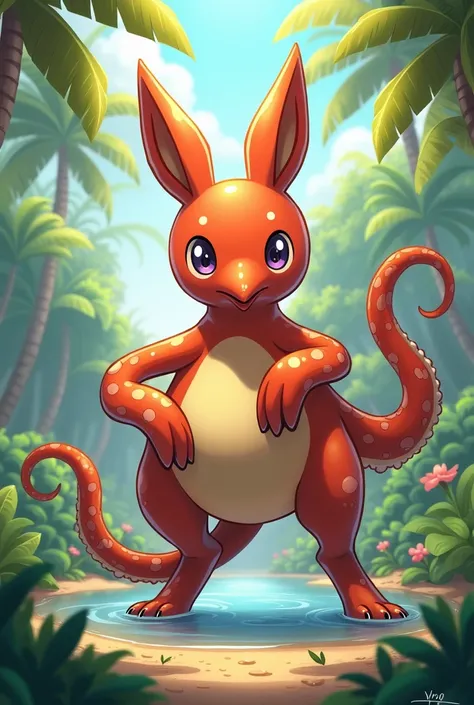 Its Pokémon, but its a mix of octopus and kangaroo