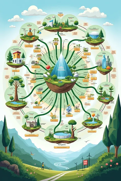 Create a mind map about Ecology
Sub Level Idea: Water, Soil, Air, Energy, Climate Change
3rd Level Idea: Drinking Water, Erosion, Atmosphere, Hydro, Forest, Water Cycle, Nuclear, Global Warming, Agriculture, Wind, Solar, Sustainability, Wind
Fertility, Clo...