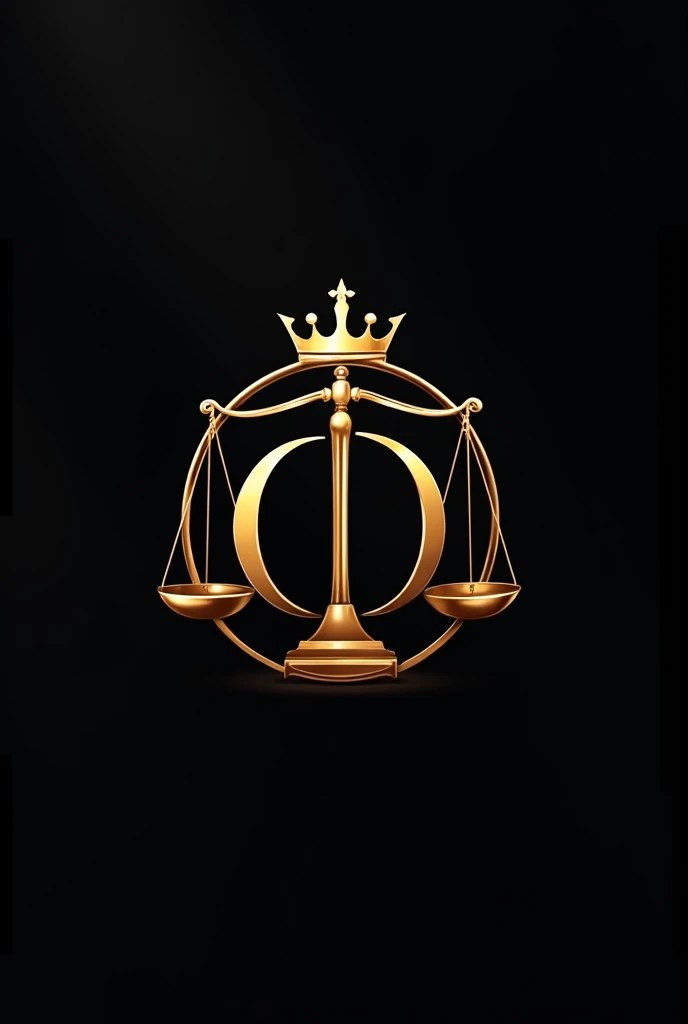  creates a legal logo that has the initials C and D ,  as well as a background design of the scale inside a circle of the triumphal crown,  where the letters are golden , as well as a serious background 