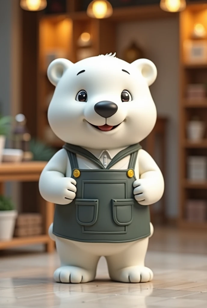  Polar Bear Welcome Doll ，Original design ，Cute， Handsome Polar Bear Store Manager，Welcome ， with a smiley face 