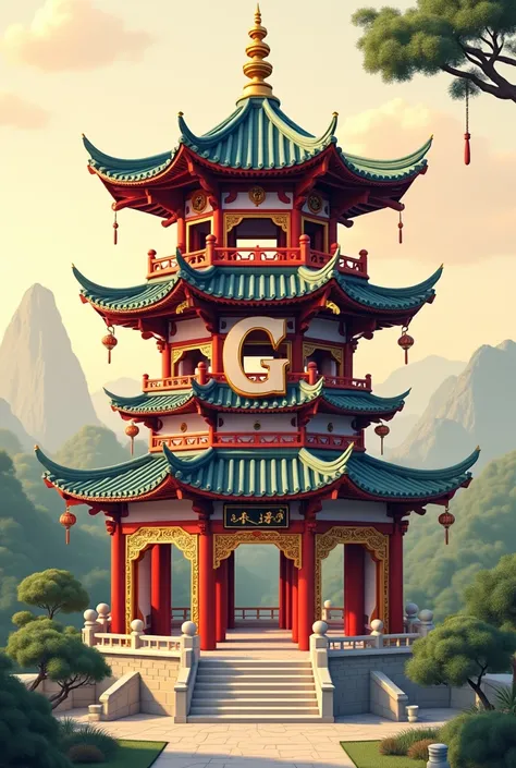 Berikut adalah prompt untuk membuat ilustrasi tipografi kata "PAGODA" dengan elemen-elemen yang terinspirasi dari arsitektur pagoda China:

"Create an artistic typographic illustration of the word PAGODA, where each letter is transformed into a visual elem...