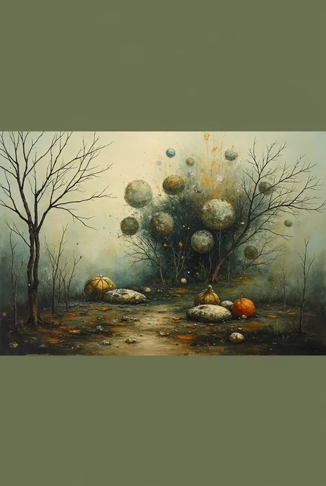 Draw an abstract painting in oil painting style based on image ，Paint an abstract painting in the style of oil painting,autumn,winter,sick,