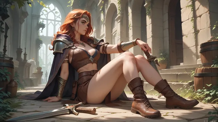 Warrior Wizard Woman. fantasy.  art. legs. shoes.