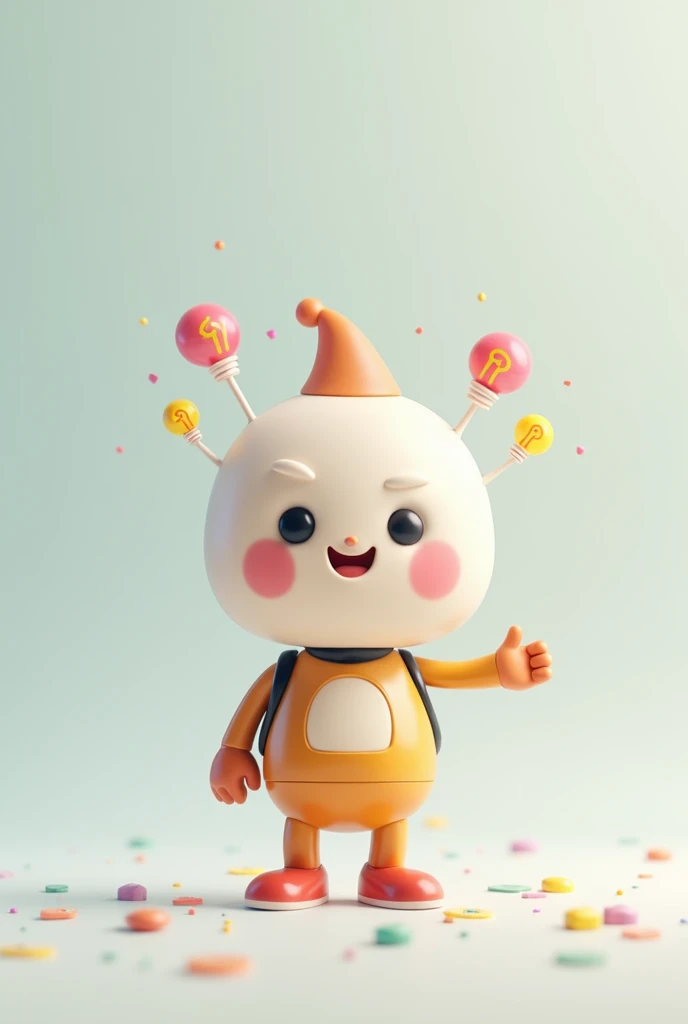  the mascot character of the Department of Product Design Engineering. Idea is the key keyword .  cute design . 2d image .  looking straight ahead without tools in hand . without tools at hand.  The meaning of product design engineering is important and we...