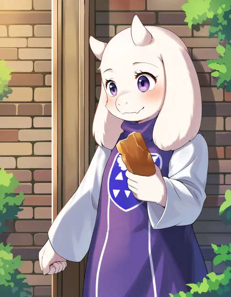 score_9,score_8_up,score_7_up, source_furry,, furry, fur whiter, 2D, BREAK, 1girl, solo, Toriel, young