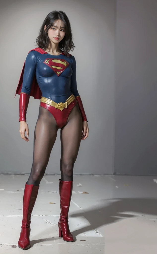  background 、(((  Depicting beautiful legs in black tights   .)))、(((       Legally express the beauty of your smile    )))、((((     Make the most of your own original image   )))、(((    Supergirl Costume   )))、(((ボディにフィットした    Supergirl Costume   )))、(((B...