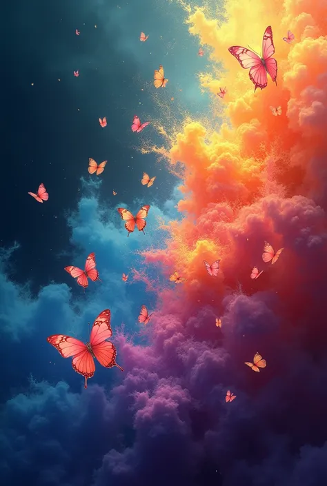 Explosion of colors AND a cloud of butterflies