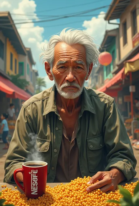 📍 TVC CONTENT FOR NEW YEAR 2025
- Background :  Tet market 2025
- Character :  old farmer  ( about 60 years old ) gray head ,  face stained with age  ( showing the extreme toil in distant lands selling corn produce to earn extra income on Tet )
- Story cần...