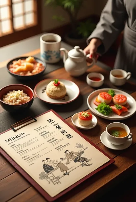 Japanese-style cafe menu