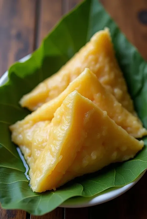 Barongko is covered by banana leaves 
triangle shaped . It is also made from banana without any seeds. It is mixed with sugar, eggs, milk, coconut milk, and butter. Barongko is cooked by steaming.

Barongko