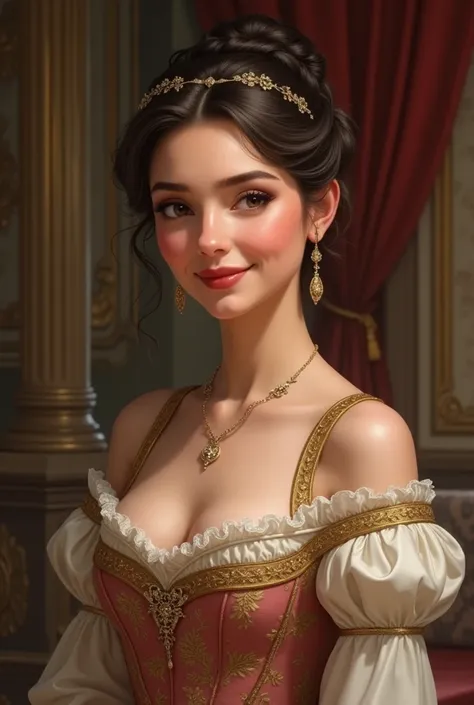 Nancy with beautiful smile in royal look