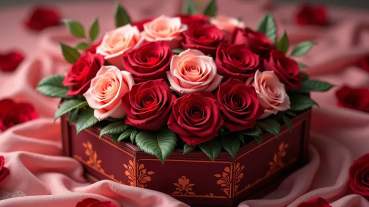 ROMANTIC GIFT BOX AND ROSES