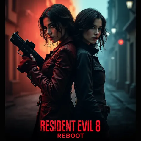 Creating a poster for Resident Evil 8 :  Reboot — Teaser Trailer — Milla Jovovich has 2 main characters on the poster and the name of the movie is shown on the poster