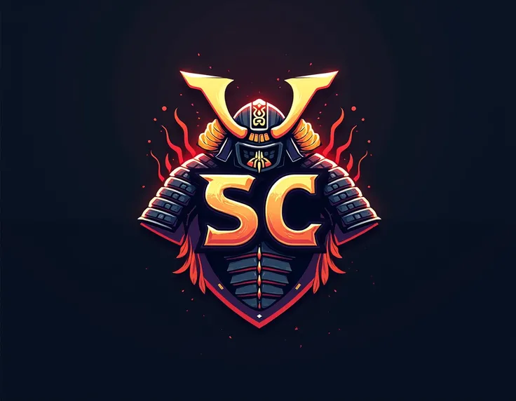 Create a logo for a Esports team, but the logo has to have the initials "SC" make the logo very creative and very detailed, yoroi