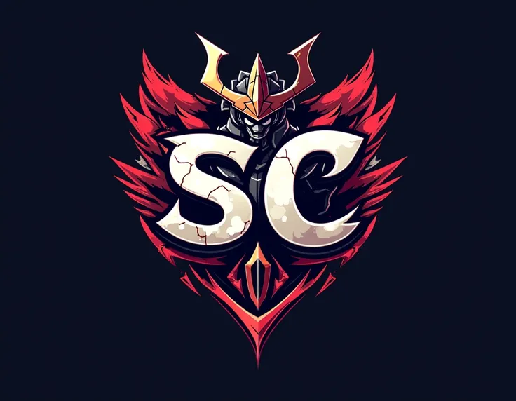 Create a logo for a Esports team, but the logo has to have the initials "SC" make the logo very creative and very detailed , Domaru