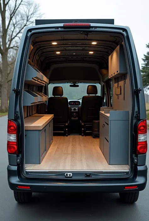 Berlingo converted into a van seen from the inside