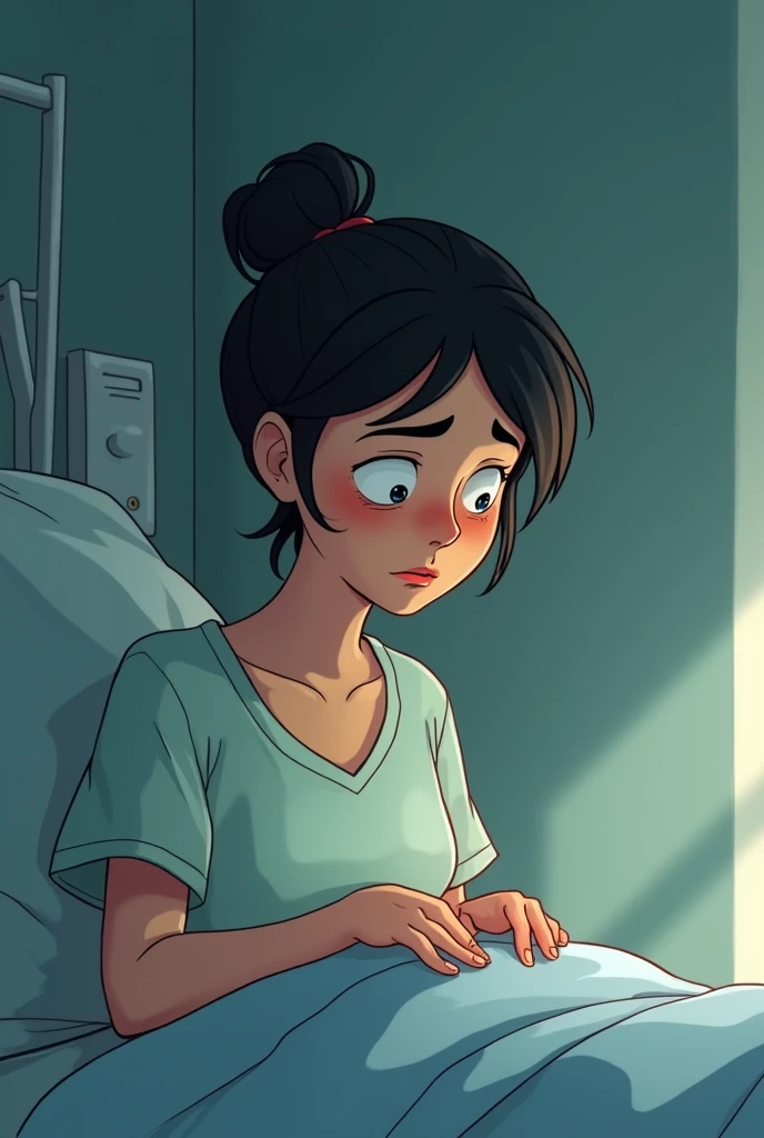 depression and anxiety patient  in hospital animation