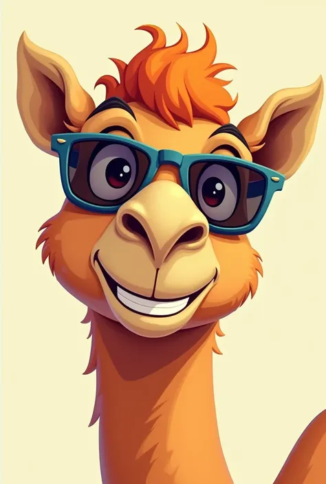 1980s cartoon camel face with shade