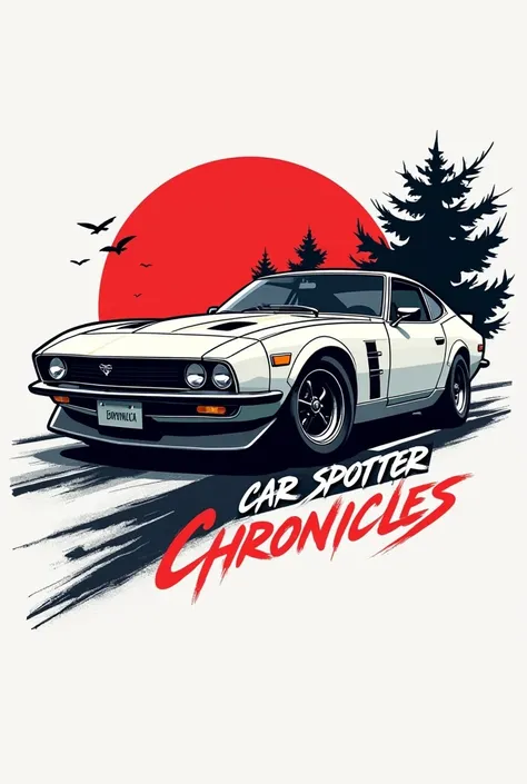 A logo based on Japanese cars n texts with the word Car Spotter Chronicles should be add