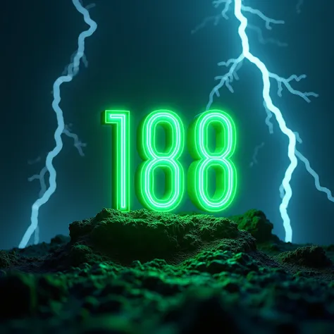 
make a profile picture for my web that says MAXI188 with neon green on its number 188 and an interesting lightning backgorund
