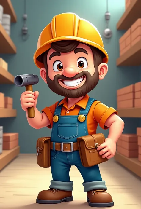 A mascot for a building materials store 