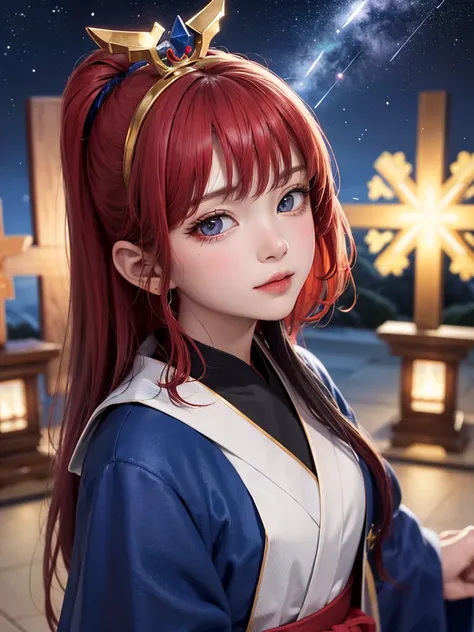 masterpiece， best quality，8k， Detailed skin texture ， detailed cloth texture，Beautifully detailed face， complex details， super detailed，Rei Ayanamiの肖像， red hair， split in the center 、Red colored eyes， black headgear on the head,Pixieカット，Shining Skin Hair O...