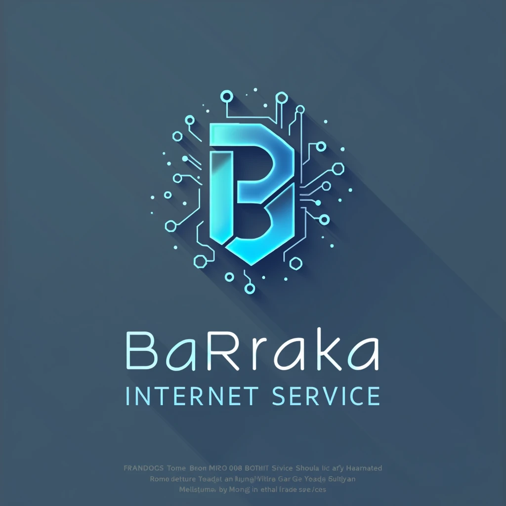 I want you to create a attractive and unique design logo for Internet service company name is "BARAKA INTERNET SERVICE" so create a attractive and unique design logo 