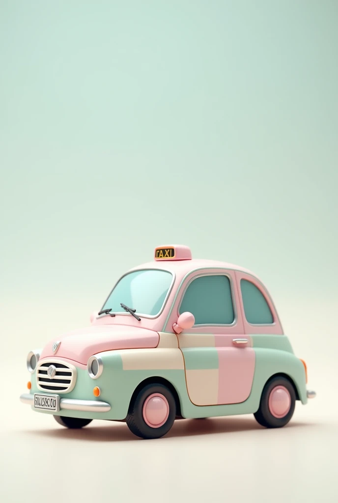 cute vehicle、 Pastel Colors 、 High Quality、Ultra delicate、 pastel colors 、、track、cute car、round、、taxi、Patchwork