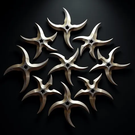 a collection of throwing stars