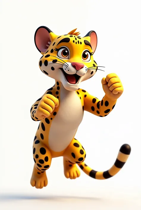 The animated young leopard  ,  other poses for advertising