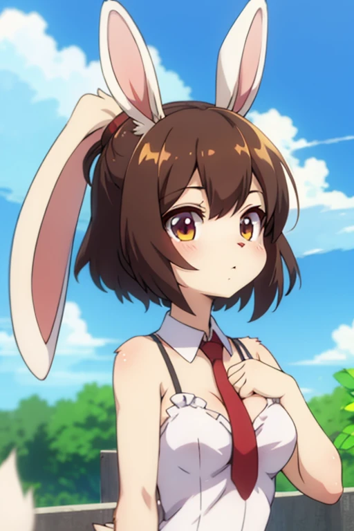 Female furry sara rabbit 2d anime style 