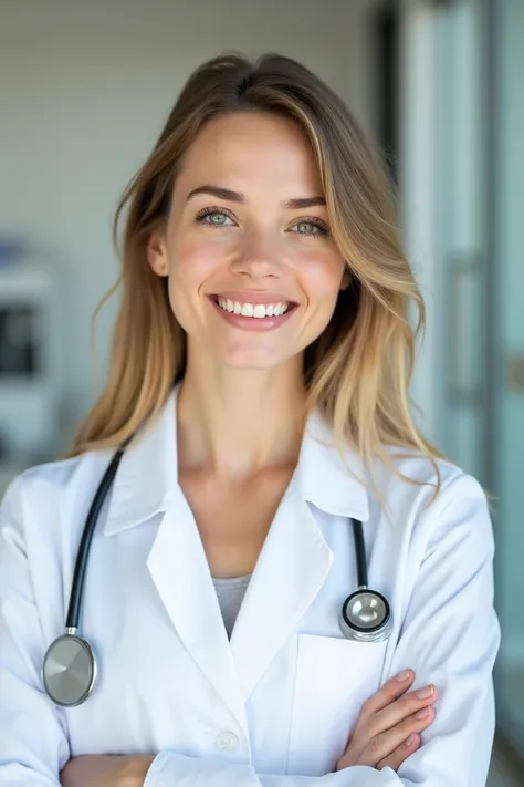 Photo of a 25-year-old white female pediatrician
