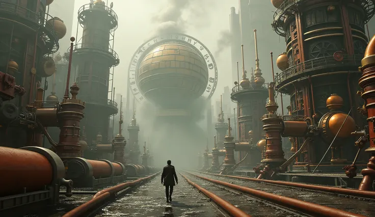 A place SteamPunk ,  gears in motion, Machines, smoke, Hyperreal,  Cinematic 