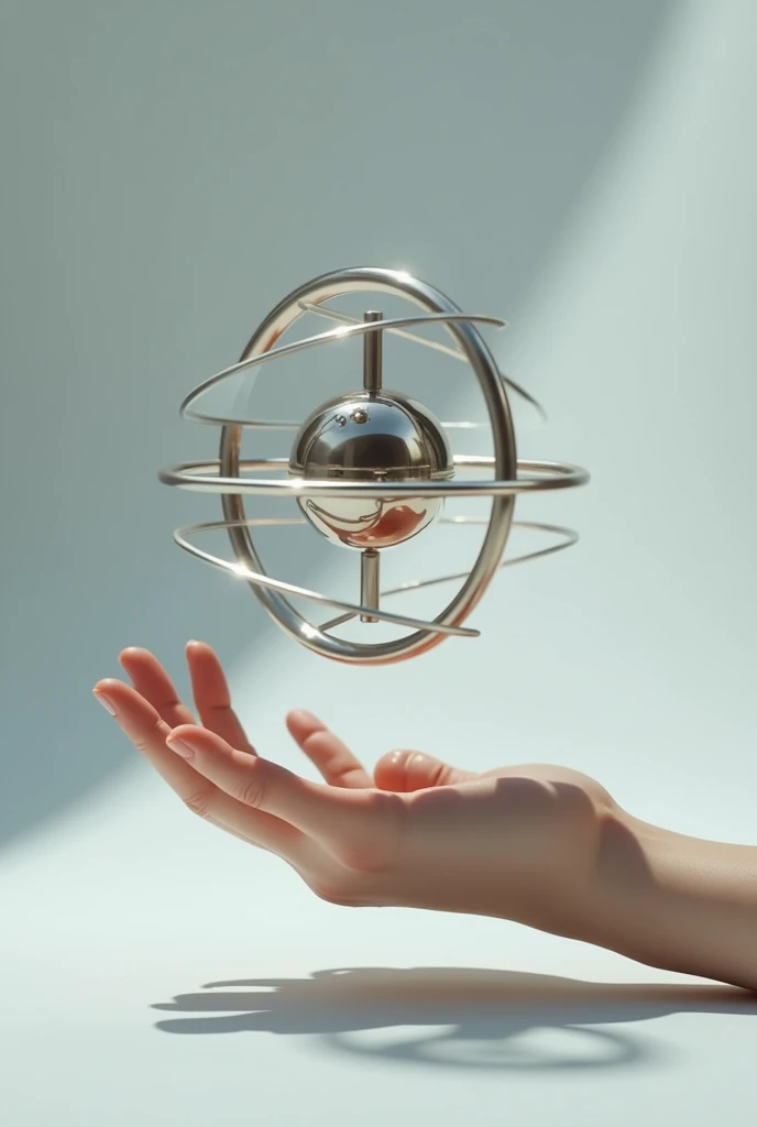 A gyroscope flying on a hand looks cooler
