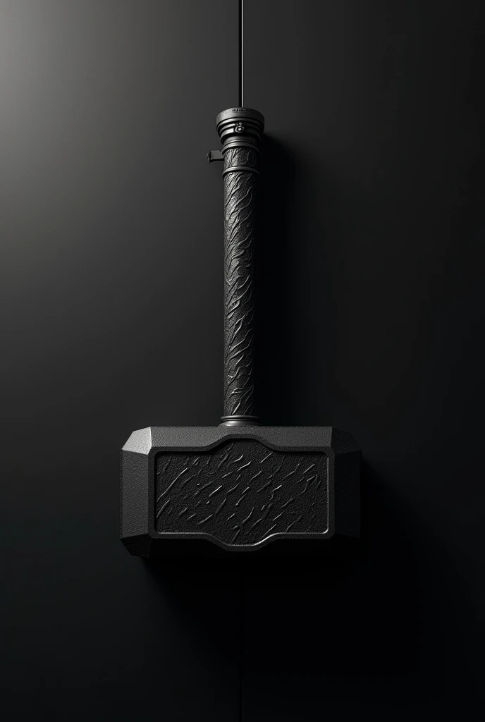 Simple Thor hammer in black with carbon fiber background 


