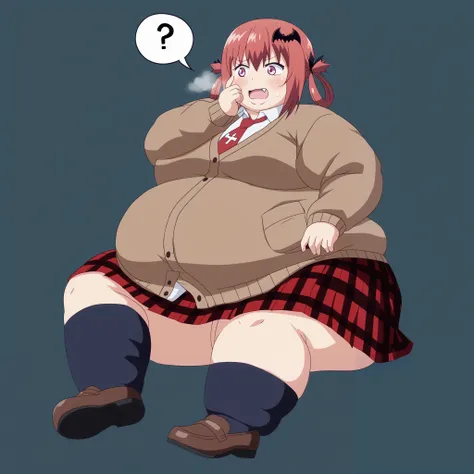score_9, score_8_up, score_7_up, source_anime, satanichiagd, 1girl, smug, atanichia kurumizawa mcdowell, hair ornament, red hair, hair rings, bat hair ornament, (pink eyes:1.3), fang,
skirt, shirt, school uniform, pleated skirt, necktie, shoes, socks, coll...
