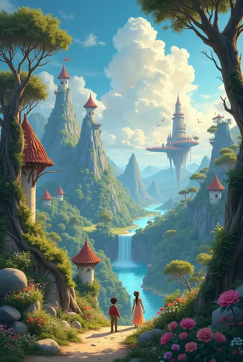 a world of fantasy, recreates whimsical art

