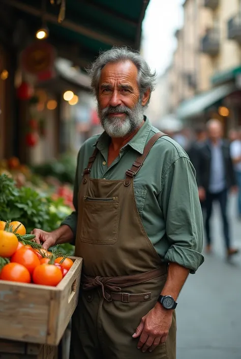 Greengrocers　40s　male　Cool old man style
