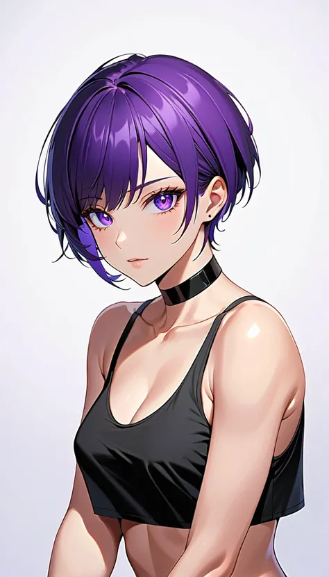 High-resolution anime digital art, Masterpiece, A beautiful anime-style characters, vibrant colors, delicate and symmetrical sharp facial features, smooth and flowing hair, expressive eyes, tomboy, mature, sexy, smart, Short hair sleek Japanese pixie hairc...