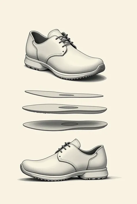 Le plan d Une paire de chaussures avec les semelles qui se retirent