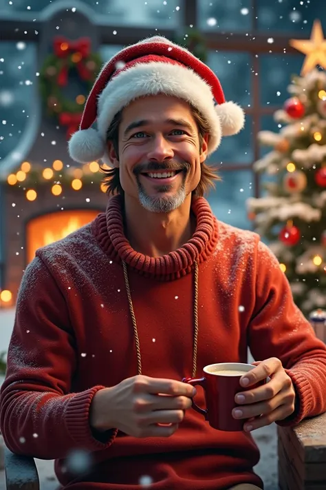 I would like to ask a chritsmas card with Brad Pitt.